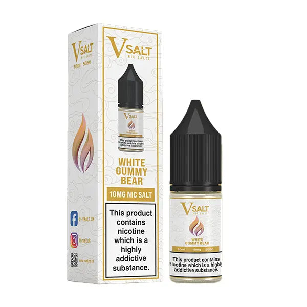 Vsalt Nic Salt 10ml White Gummy Bear - 10mg - Flawless Vape Shop