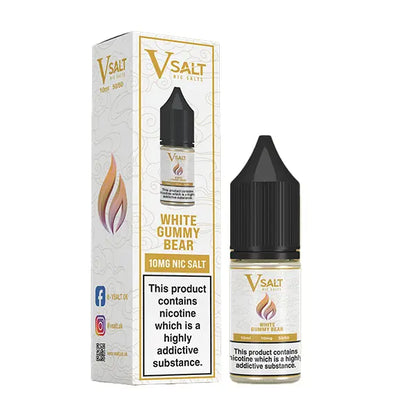 Vsalt Nic Salt 10ml White Gummy Bear - 10mg - Flawless Vape Shop