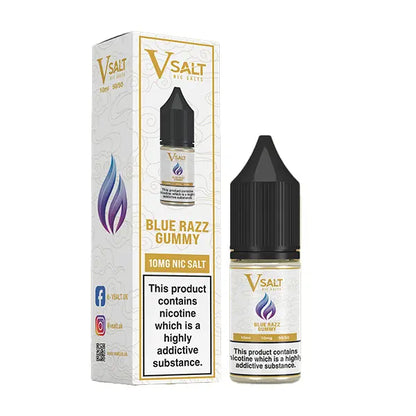 Vsalt Nic Salt 10ml Blue Razz Gummy - 10mg - Flawless Vape Shop