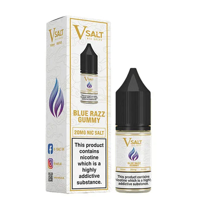 Vsalt Nic Salt 10ml Blue Razz Gummy - 10mg - Flawless Vape Shop