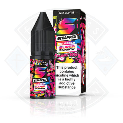 Strapped Reloaded Nic Salt 10ml Super Rainbow - 10mg - Flawless Vape Shop