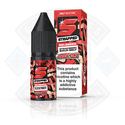 Strapped Reloaded Nic Salt 10ml Strawberry Sour Belt - 5mg - Flawless Vape Shop