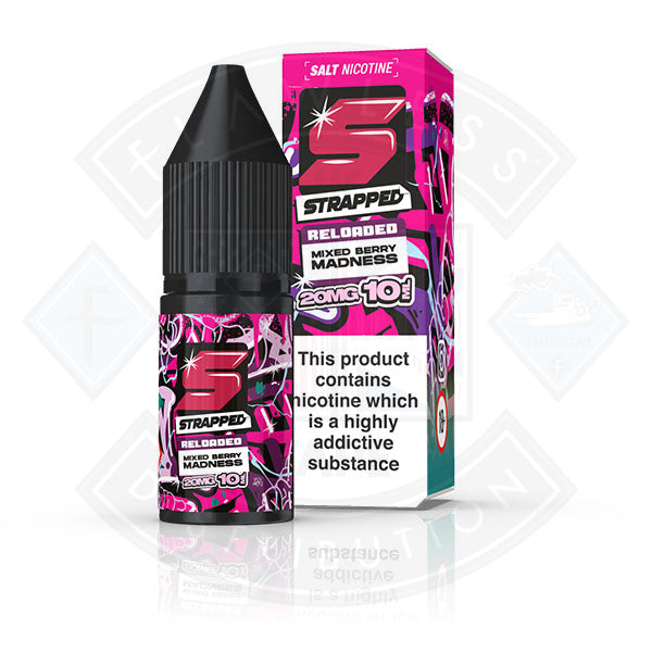 Strapped Reloaded Nic Salt 10ml Mixed Berry Madness - 10mg - Flawless Vape Shop