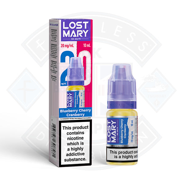 LOST MARY Blueberry Cherry Cranberry Nic Salts E-Liquid 10ml - 20mg - Flawless Vape Shop