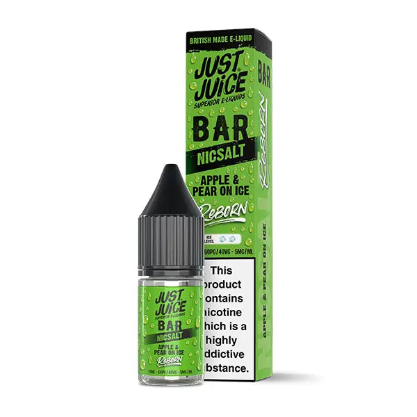 Just Juice Bar Nic Salt - REBORN 10ml Apple & Pear on Ice - 5mg - Flawless Vape Shop