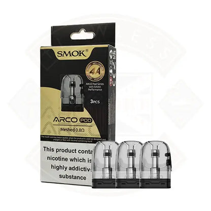 Smok ARCO Replacement Pods 2ml/3pack - Meshed 0.8ohm - Flawless Vape Shop