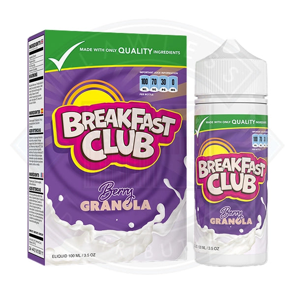 Breakfast Club - Berry Granola 0mg 100ml Shortfill