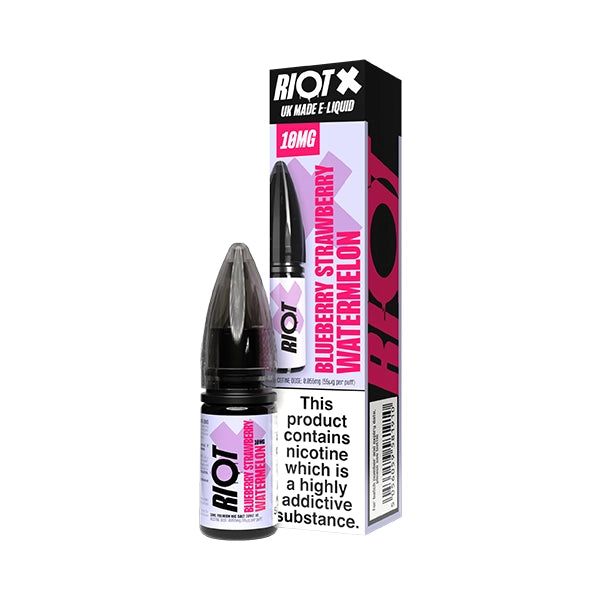 Riot X Salt 10ml Blueberry Strawberry Watermelon - 10mg - Flawless Vape Shop