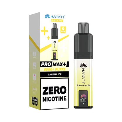 Hayati Pro Max 6000+ Pod Kit ZERO NICOTINE - Banana Ice - Flawless Vape Shop