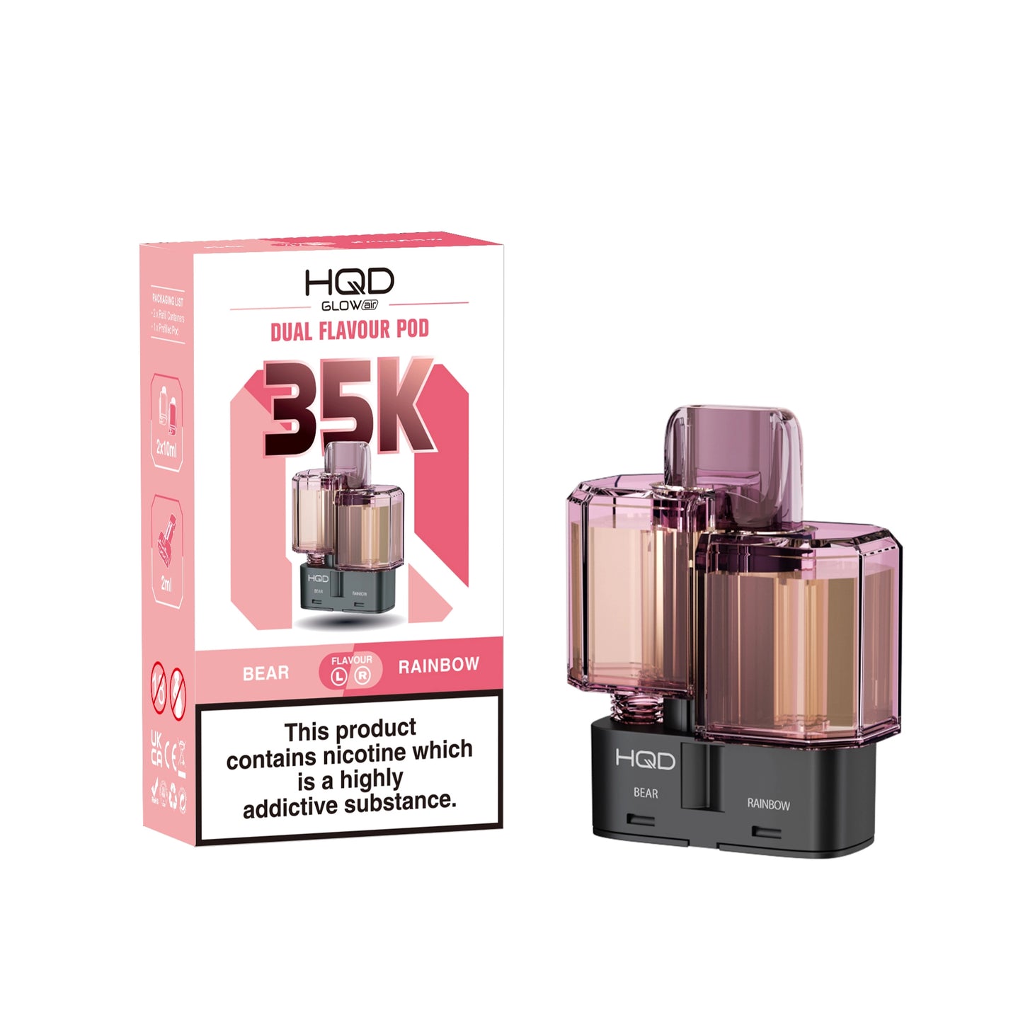 HQD Glow Air 35K Refill Pods