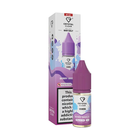 Crystal Clear Bar Nic Salts 10ml - Berry Breeze