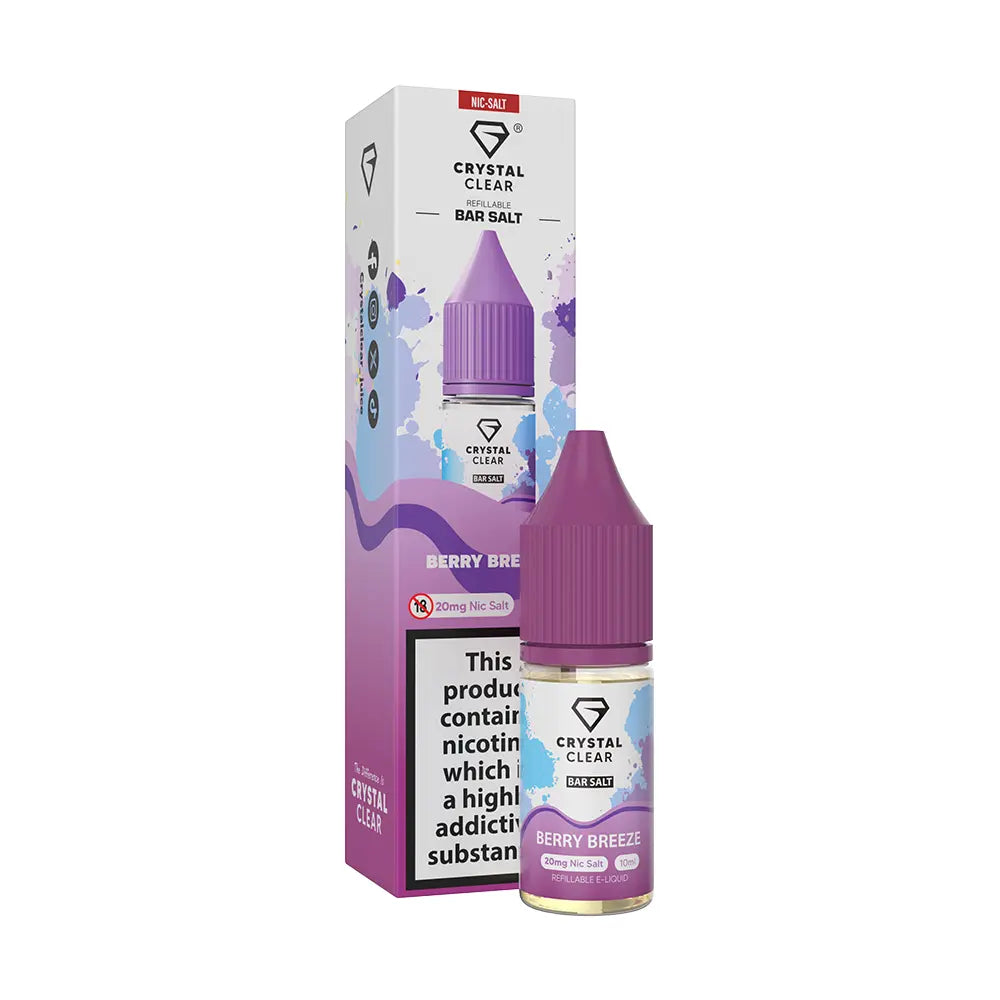Crystal Clear Bar Nic Salts 10ml - Berry Breeze