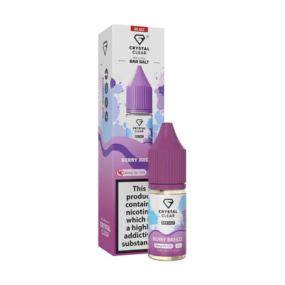 Crystal Clear Bar Nic Salts 10ml - Berry Breeze - 10mg - Flawless Vape Shop