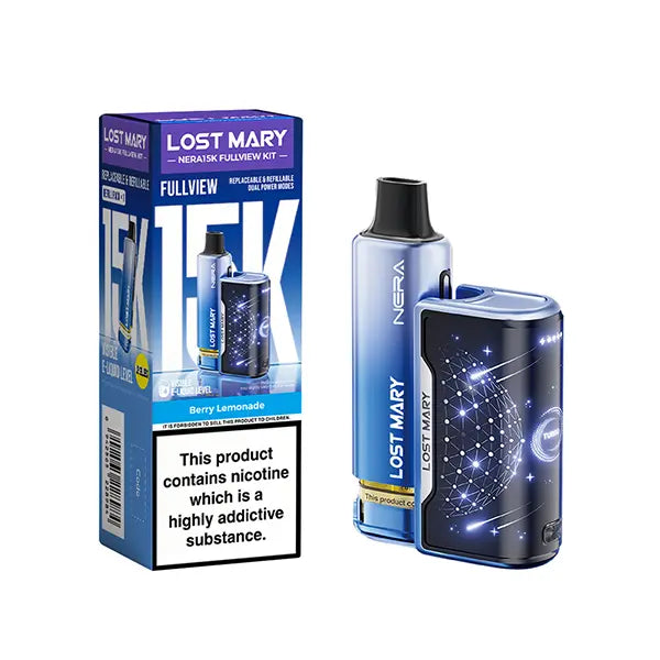 Lost Mary Nera15K Fullview Prefilled Vape Kit - Banana Ice - Flawless Vape Shop