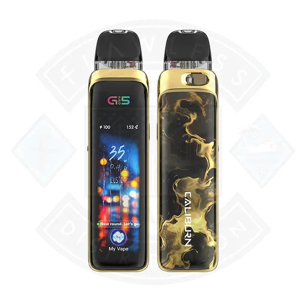 Uwell Caliburn G5 Pro Vape Kit - Black Gold - Flawless Vape Shop