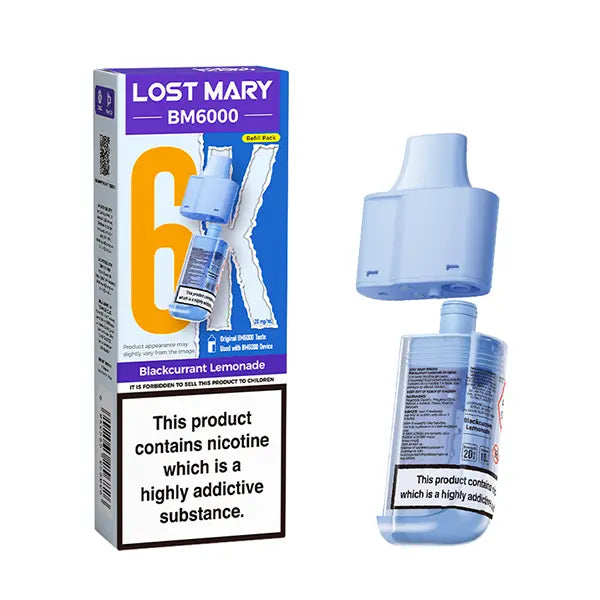Lost Mary BM6000  Prefilled Pod 20mg - Blackberry Ice - Flawless Vape Shop