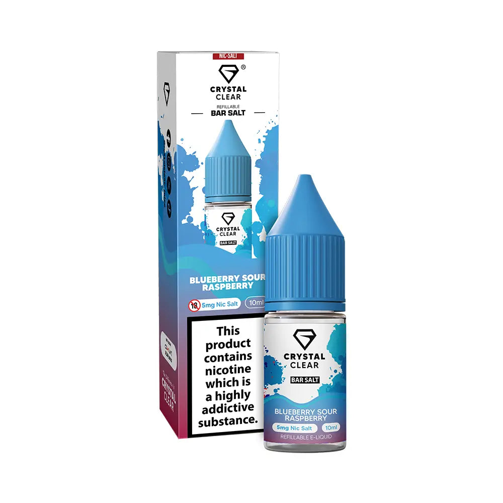 Crystal Clear Bar Nic Salt 10ml Blueberry Sour Raspberry