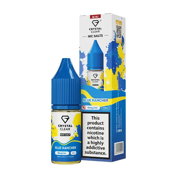Crystal Clear Bar Nic Salts 10ml Blue Rancher