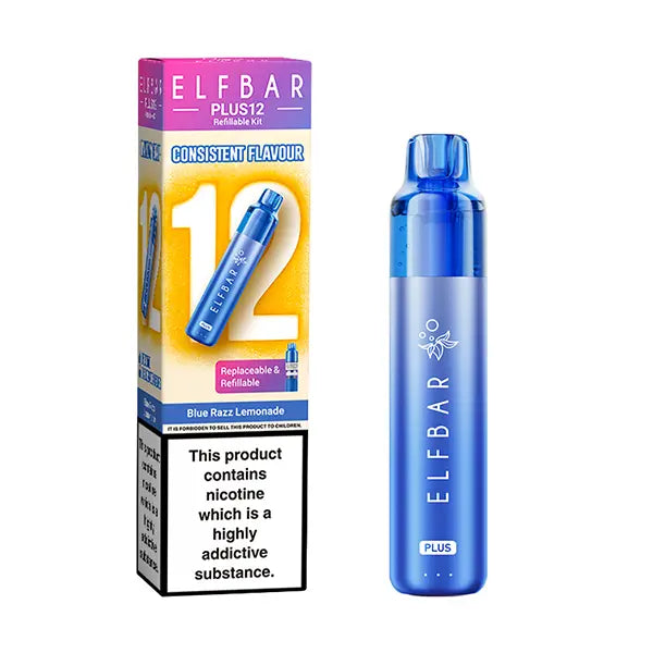 Elfbar Plus 12 Prefilled Vape Kit - Banana Ice - Flawless Vape Shop