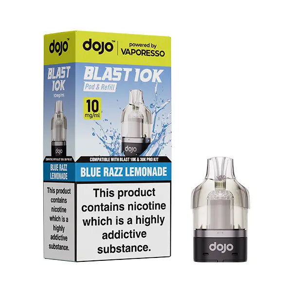 Dojo Blast 10k / 30k Replacement Pods 10mg - Straw Raspberry Cherry Ice - Flawless Vape Shop