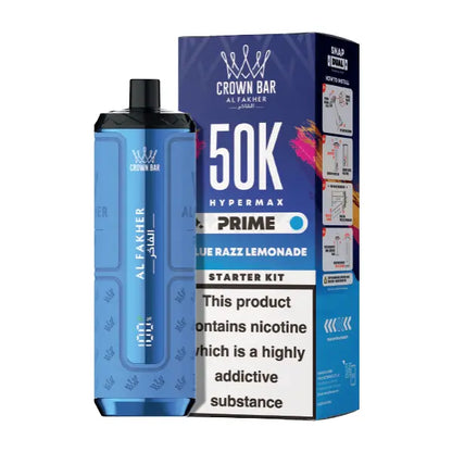 Al Fakher 50K Hypermax Prime Prefilled Vape Kit - Blue razz lemonade - Flawless Vape Shop
