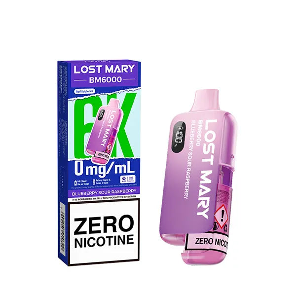 Lost Mary BM6000  Prefilled Pod Kit ZERO - Blueberry - Flawless Vape Shop