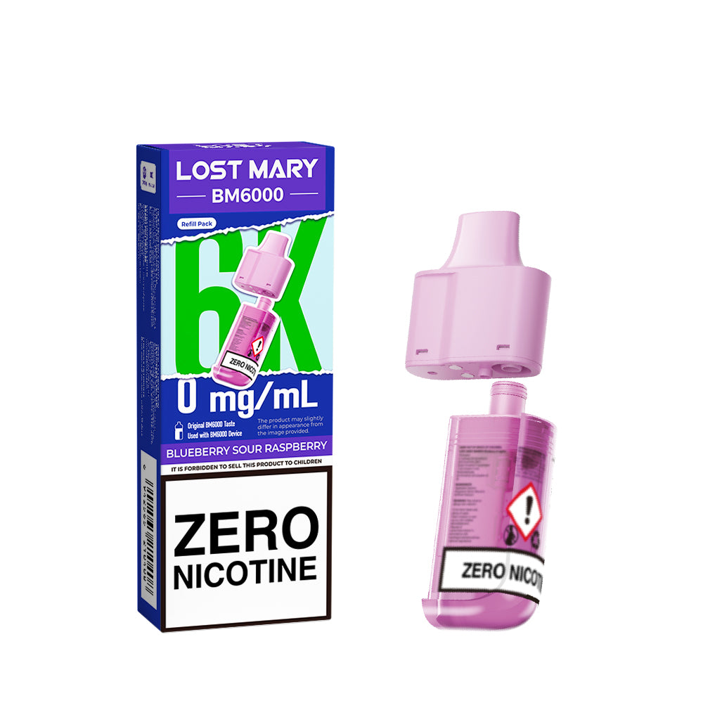 Lost Mary BM6000 Prefilled Pod ZERO - Blueberry - Flawless Vape Shop