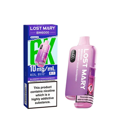 Lost Mary BM6000  Prefilled Pod Kit 10mg - Blueberry - Flawless Vape Shop