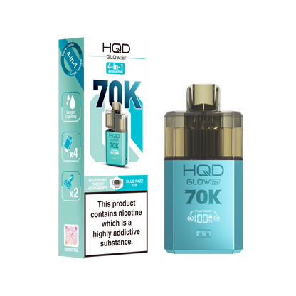 HQD Glow Air 70K Prefilled Pod Kit - Summer Dream & Blue Razz Cherry - Flawless Vape Shop