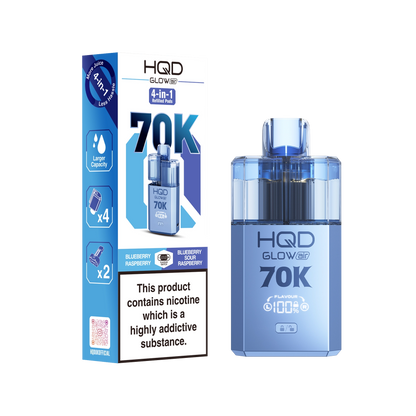 HQD Glow Air 70K Prefilled Pod Kit - Summer Dream & Blue Razz Cherry - Flawless Vape Shop