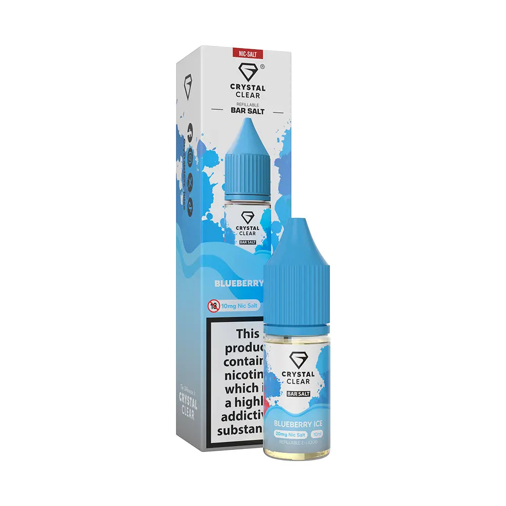 Crystal Clear Bar Nic Salts 10ml - Blueberry Ice