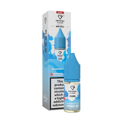 Crystal Clear Bar Nic Salts 10ml - Blueberry Ice - 10mg - Flawless Vape Shop