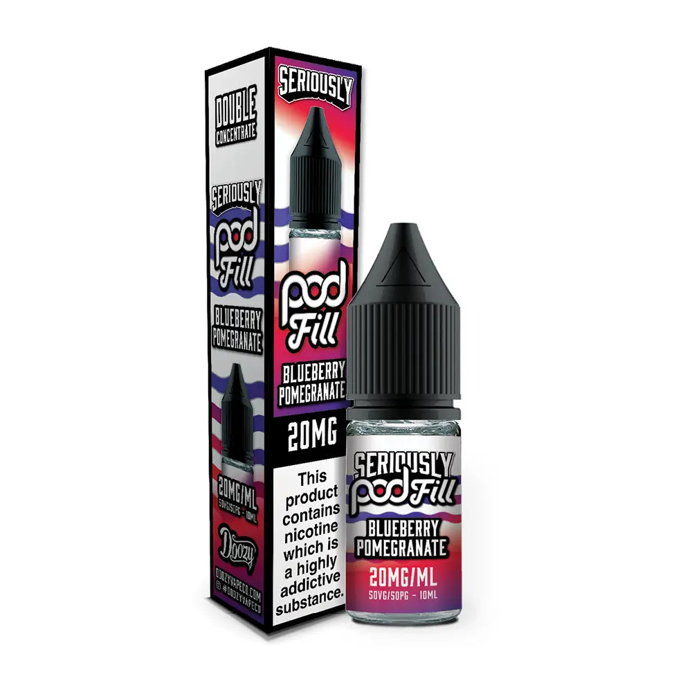 Doozy Vape Seriously Pod Fill Salt 10ml Blueberry Pomegranate