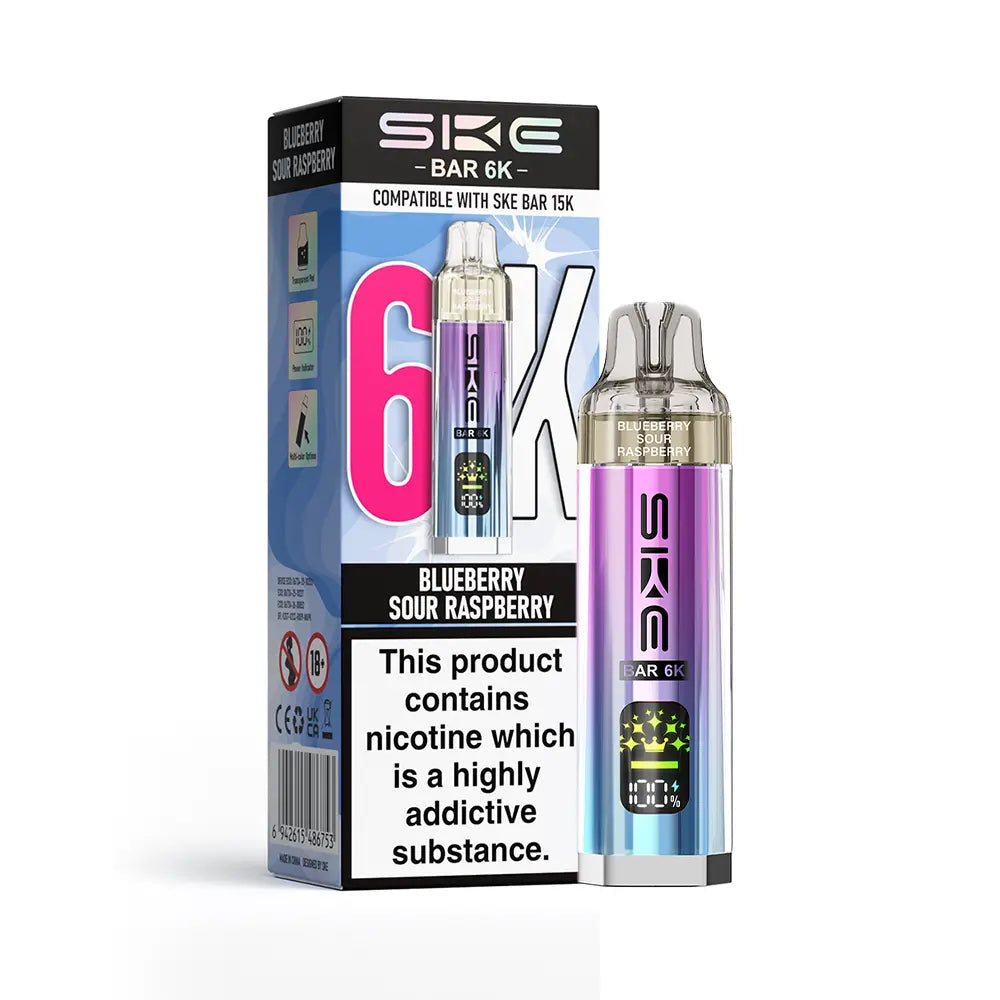 SKE Bar 6K Kit - Blueberry Sour Raspberry - Flawless Vape Shop
