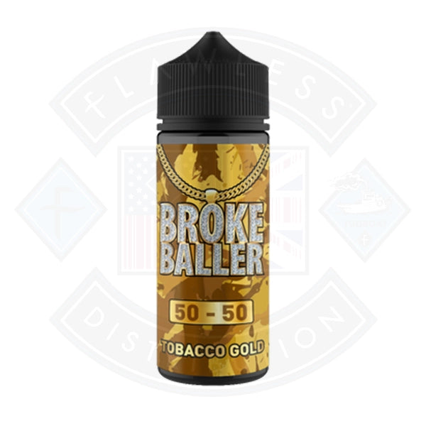 Broke Baller Tobacco Gold 0mg 80ml Shortfill E-Liquid