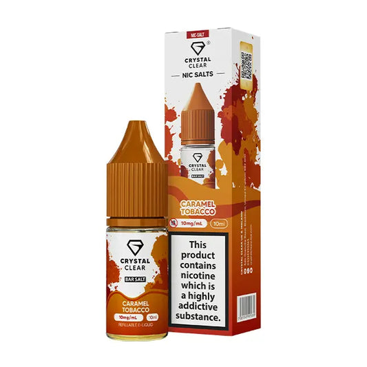 Crystal Clear Bar Nic Salts 10ml Caramel Tobacco