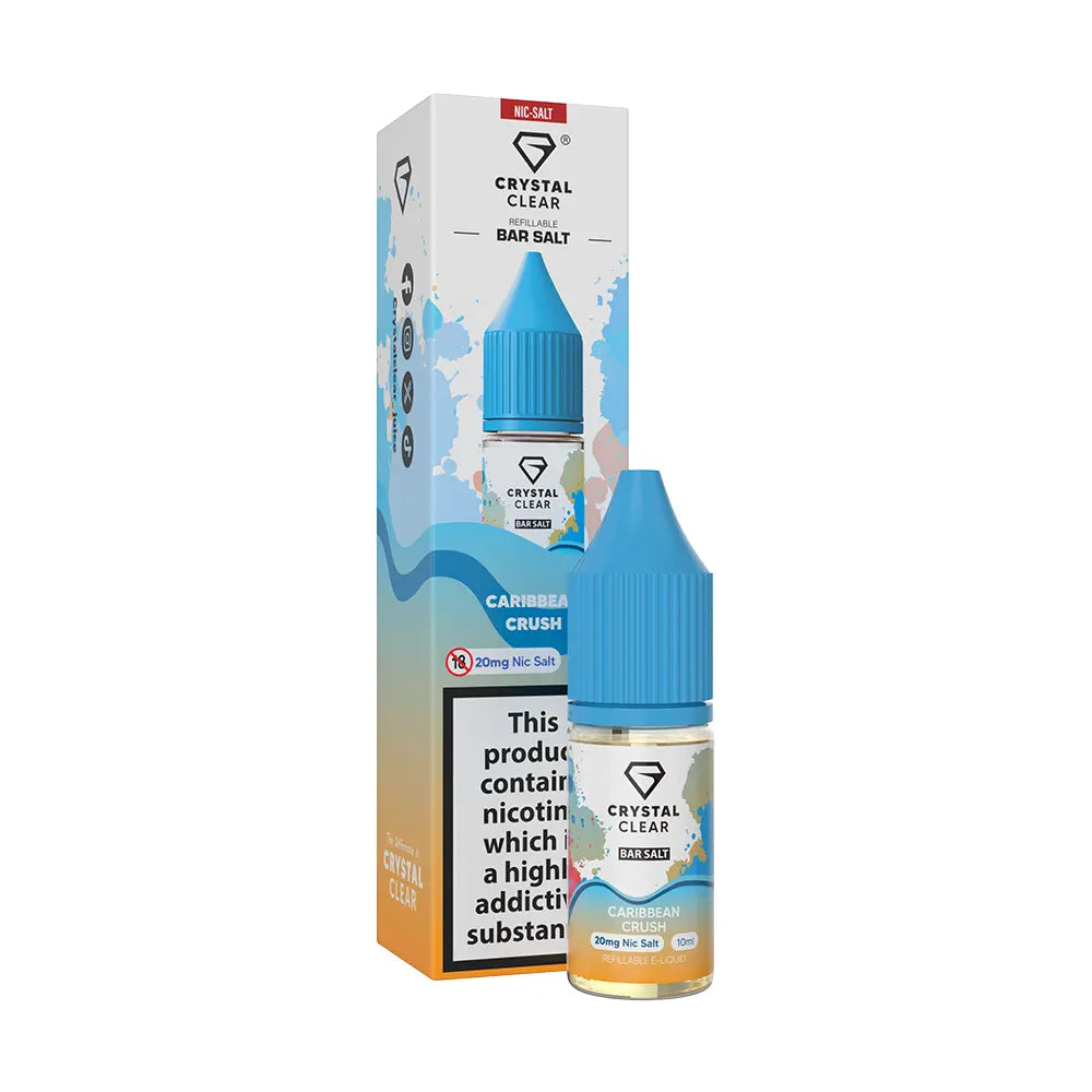 Crystal Clear Bar Nic Salts 10ml - Caribbean Crush - 10mg - Flawless Vape Shop