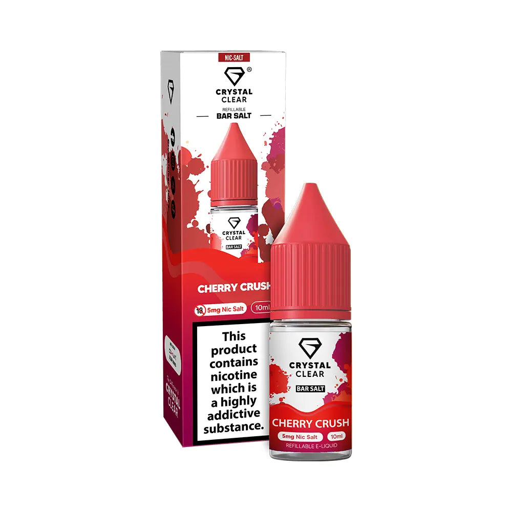 Crystal Clear Bar Nic Salt 10ml Cherry Crush - 5mg - Flawless Vape Shop