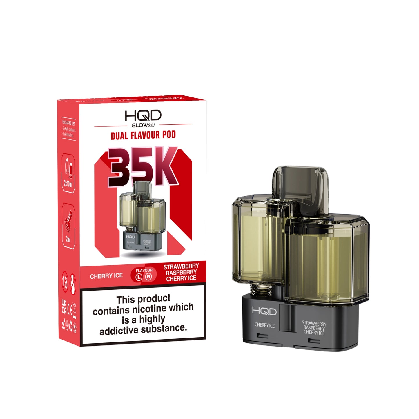 HQD Glow Air 35K Refill Pods