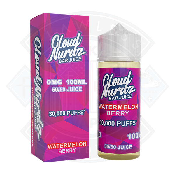Cloud Nurdz - Watermelon Berry 0mg 100ml Shortfill