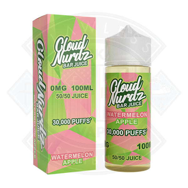 Cloud Nurdz - Watermelon Apple 0mg 100ml Shortfill
