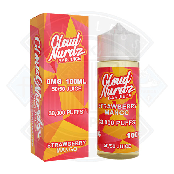 Cloud Nurdz - Strawberry Mango 0mg 100ml Shortfill