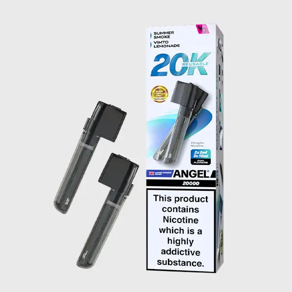 Vapes Bars Angel 20K Prefilled Vape Pods + Refill Container - Black Edition - Flawless Vape Shop