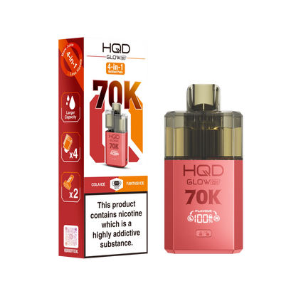 HQD Glow Air 70K Prefilled Pod Kit - Summer Dream & Blue Razz Cherry - Flawless Vape Shop