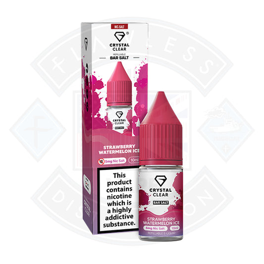 Crystal Clear Bar Nic Salt 10ml Strawberry Watermelon Ice
