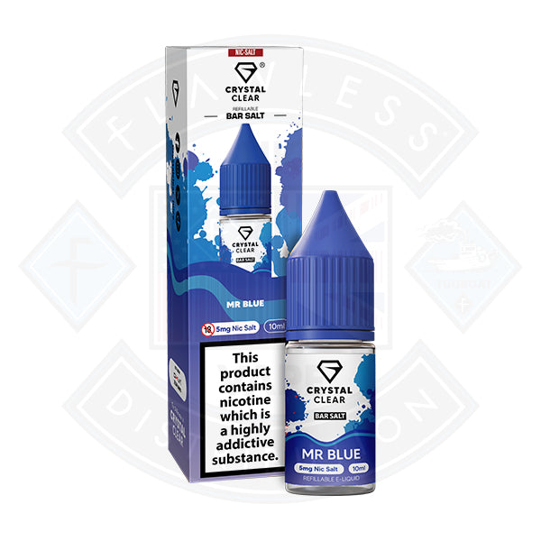 Crystal Clear Bar Nic Salt 10ml Mr Blue