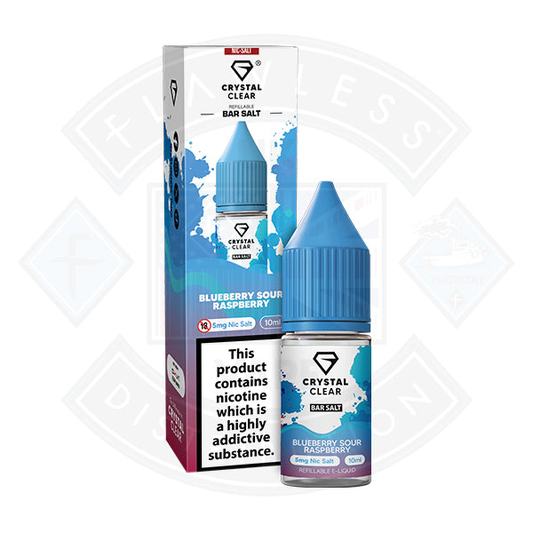 Crystal Clear Bar Nic Salt 10ml Blueberry Sour Raspberry