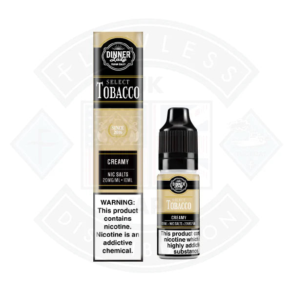 Dinner Lady Select Tobacco Nic Salt Creamy 10ml - 10mg - Flawless Vape Shop