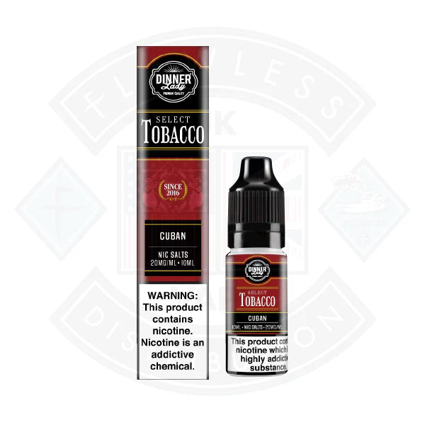 Dinner Lady Select Tobacco Nic Salt Cuban 10ml - 10mg - Flawless Vape Shop