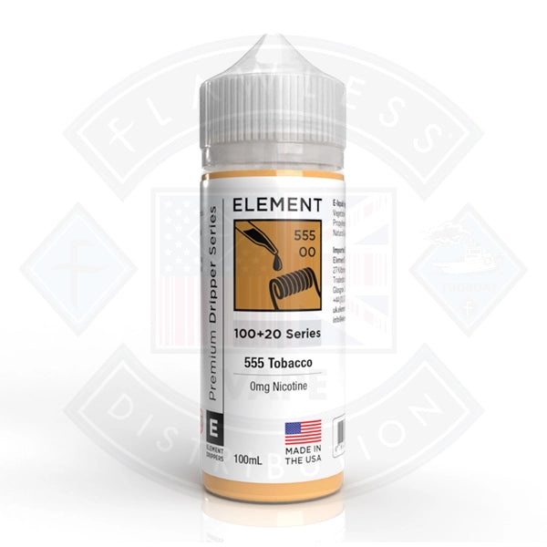 Element Eliquid 555 Tobacco 0mg 100ml Shortfill